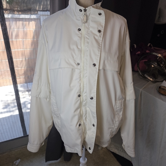 Tourney 1897 Convertable‎ Windbreaker Jacket Mens M Off White Golf Protour Vtg - Picture 10 of 16